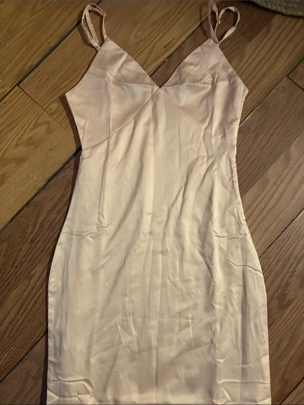 Satin Slip Dress in Blush Pink - Women
Brand new